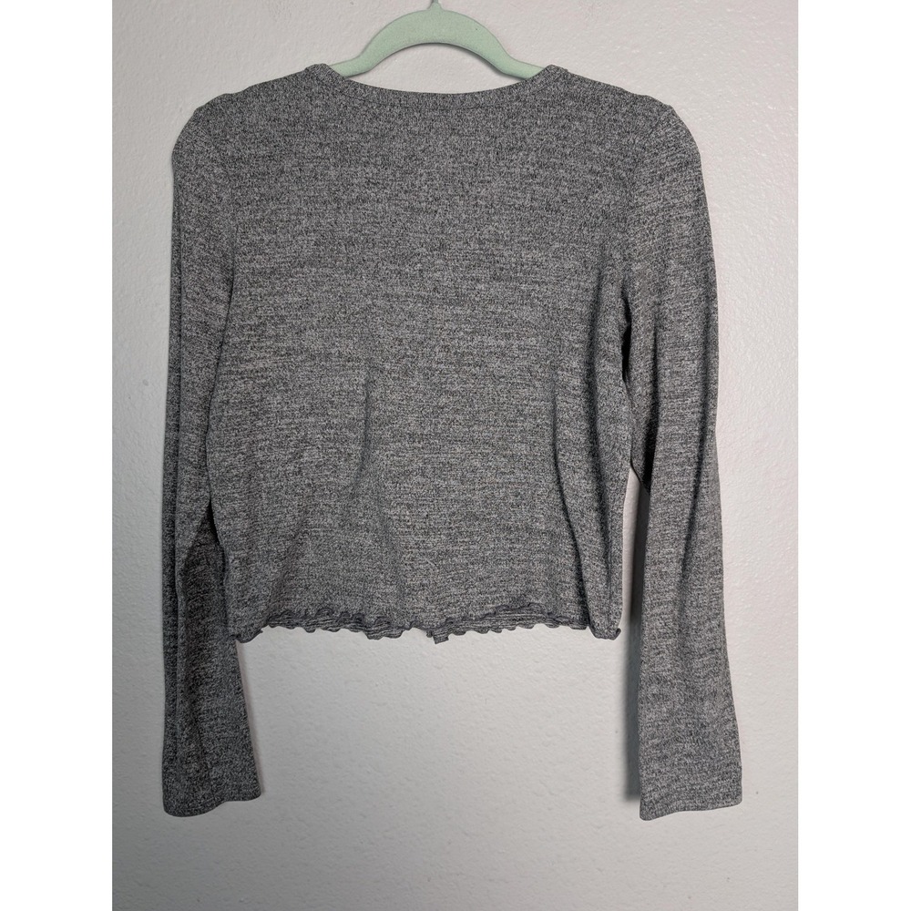 American Eagle Outfitters Cardigan Womens S Gray Soft & Sexy Plush Cropped - Picture 7 of 9
